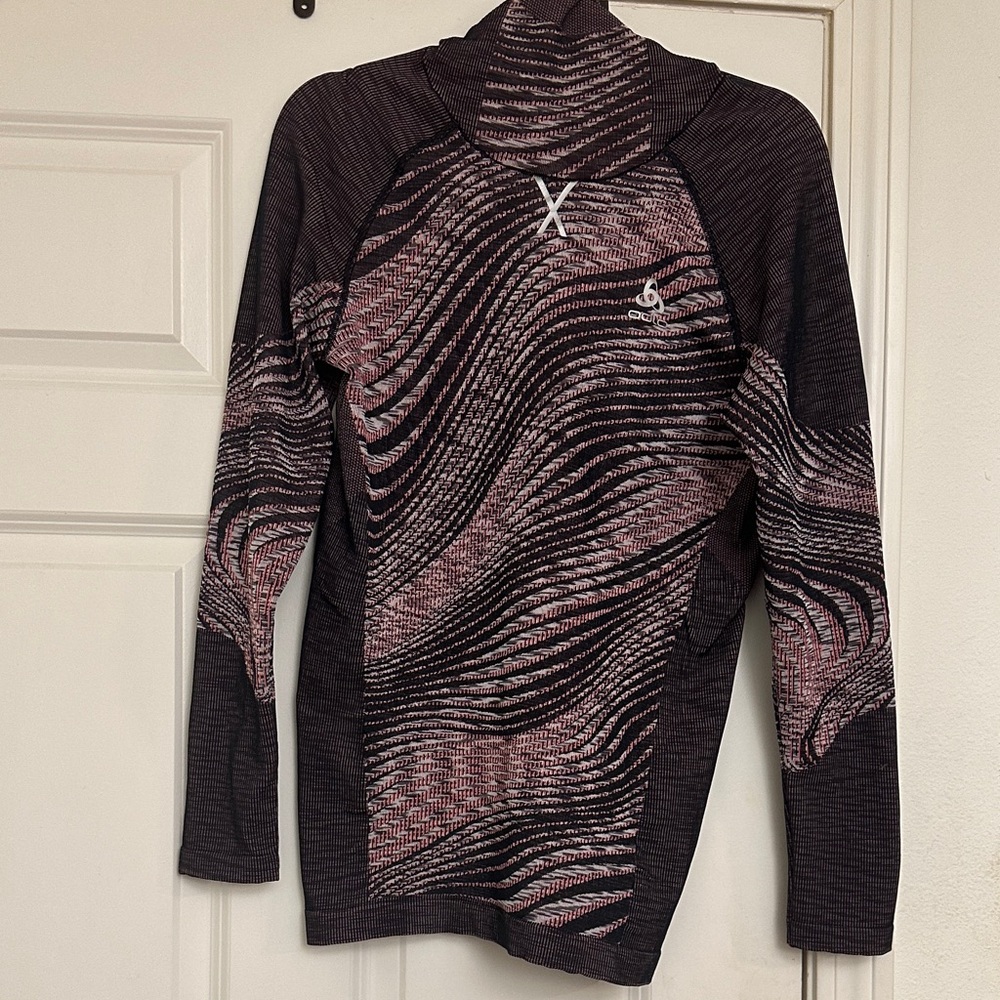 Odlo Black Comb Eco Base Layer Funnel Neck Hoodie Long Sleeve Long Sleeve XL